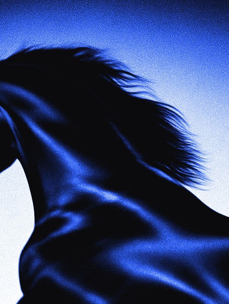 Abstract blue fabric in motion